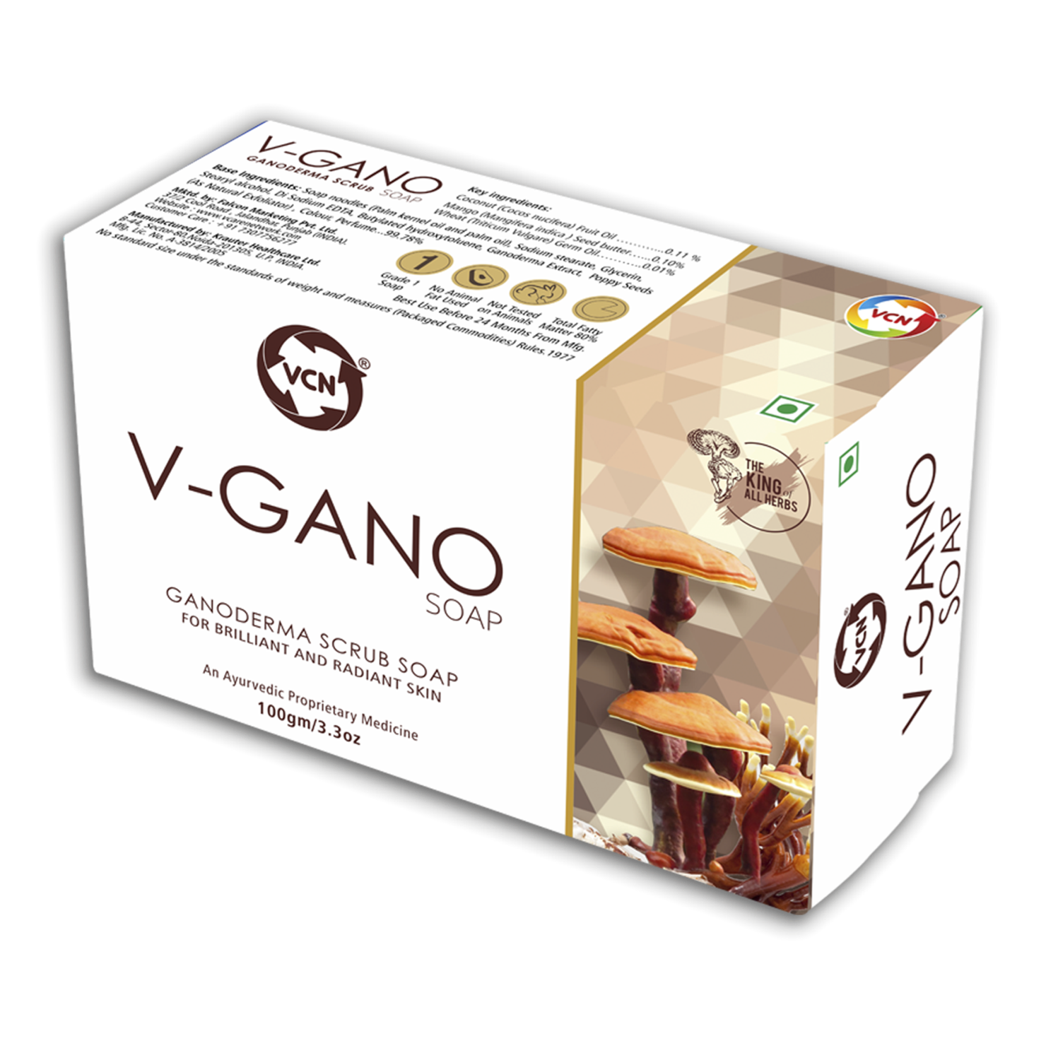 Picture of V GANO GANODERMA SCRUB SOAP pack of five